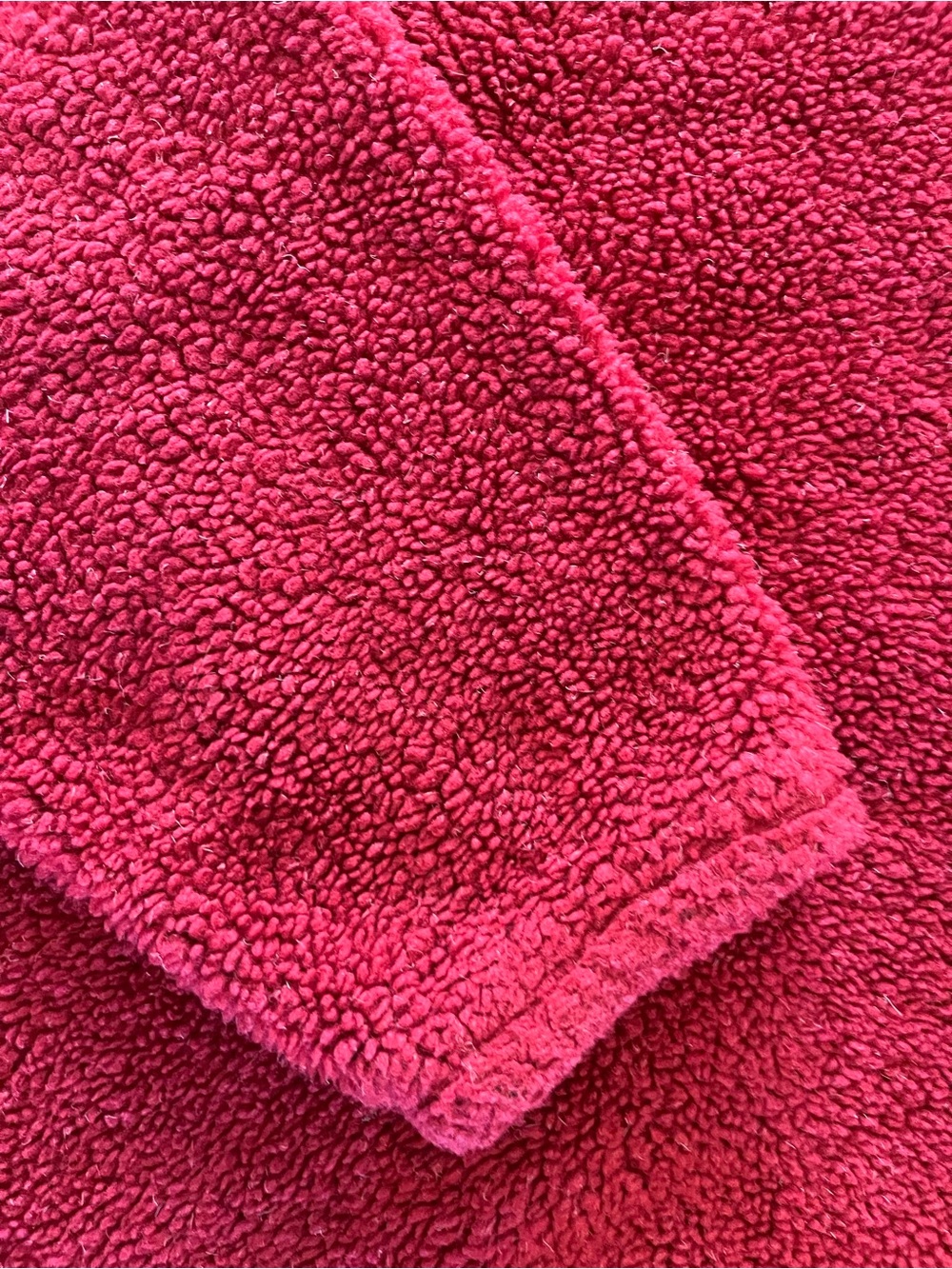Magenta Vintage Sherpa Fleece Quarter Zip Pullover Made in Canada Fits L - Picture 5 of 13